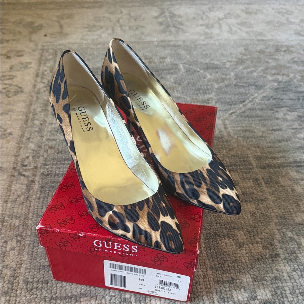 Guess Animal Print Women's Heels with box